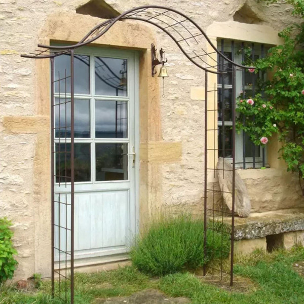 Arche de jardin Louis Moulin Portique fer vieilli en acier