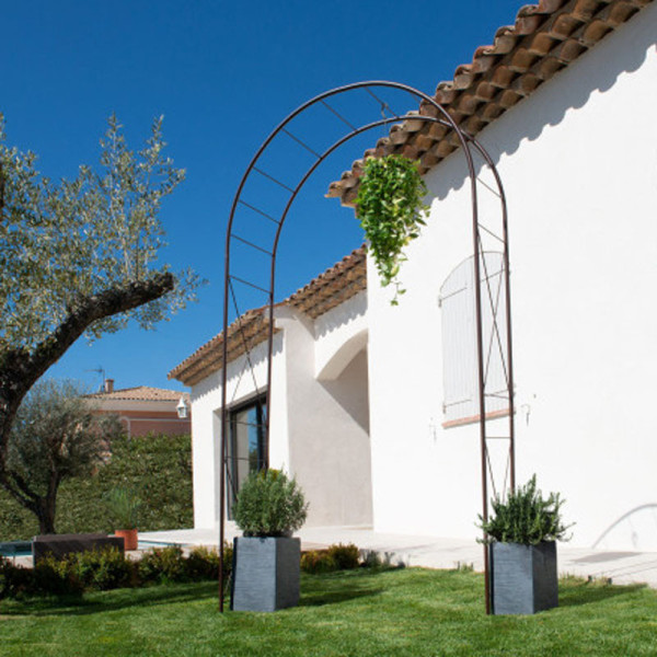 Arche de jardin Louis Moulin Losange fer vieilli en acier