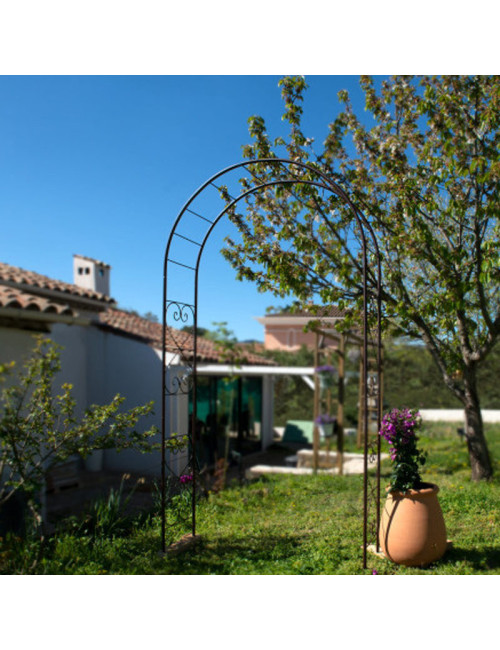 Arche de jardin Louis Moulin Romantique fer vieilli en acier