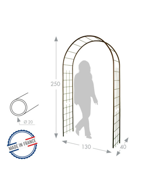 Arche de jardin Louis Moulin Treillage fer vieilli en acier