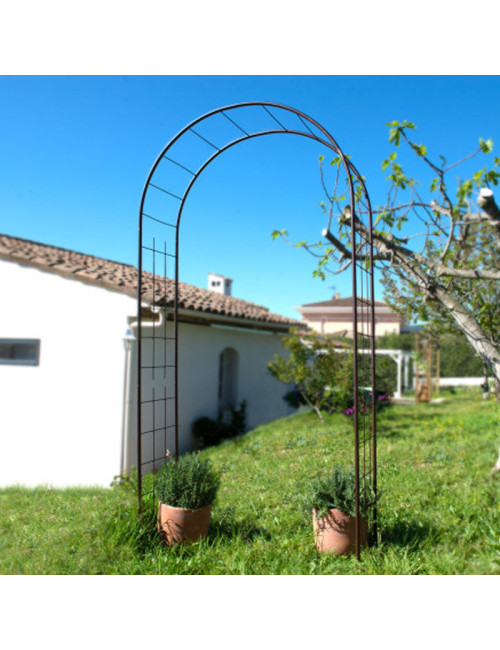 Arche de jardin Louis Moulin Treillage fer vieilli en acier