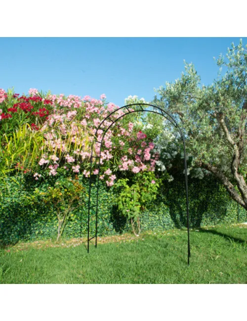 Arche de jardin Louis Moulin Ronde Basics noir brillant en acier