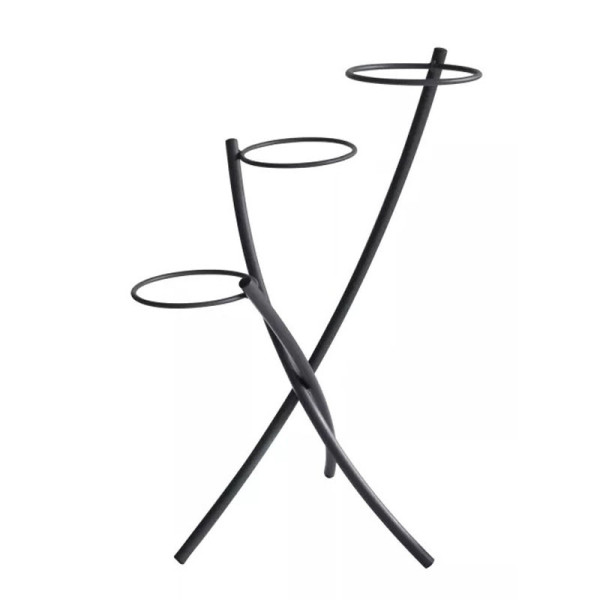 Porte plantes Louis Moulin Tube 3 pots anthracite