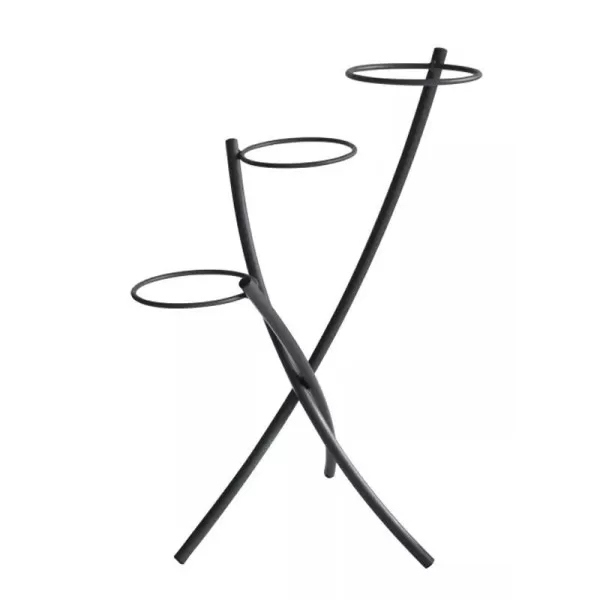 Porte plantes Louis Moulin Tube 3 pots anthracite