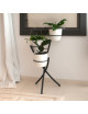 Porte plantes Louis Moulin Tube 3 pots anthracite