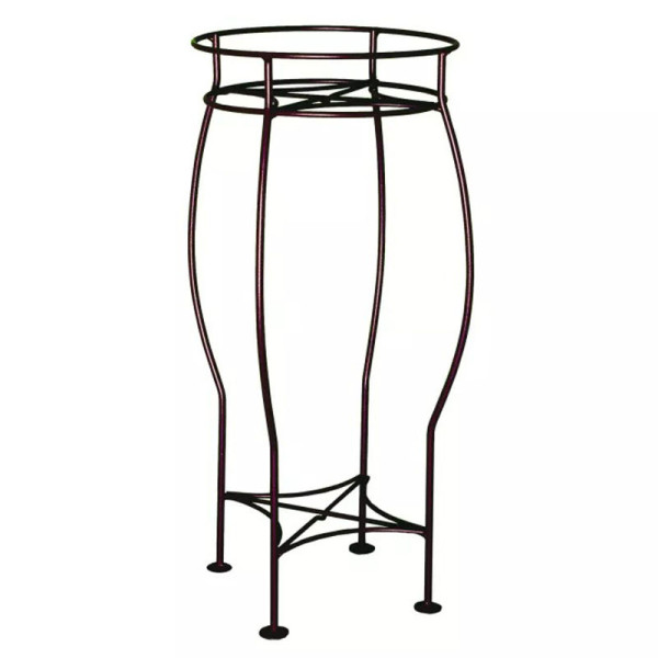 Sellette Ronde Louis Moulin porte-plante en acier fer vieilli