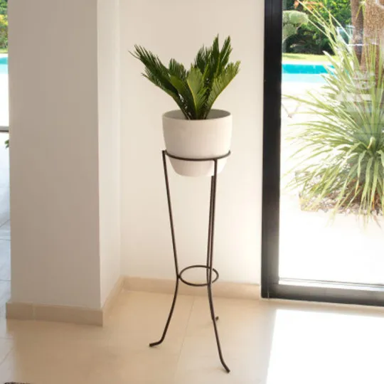 Colonne classique Louis Moulin porte plante en métal fer vieilli