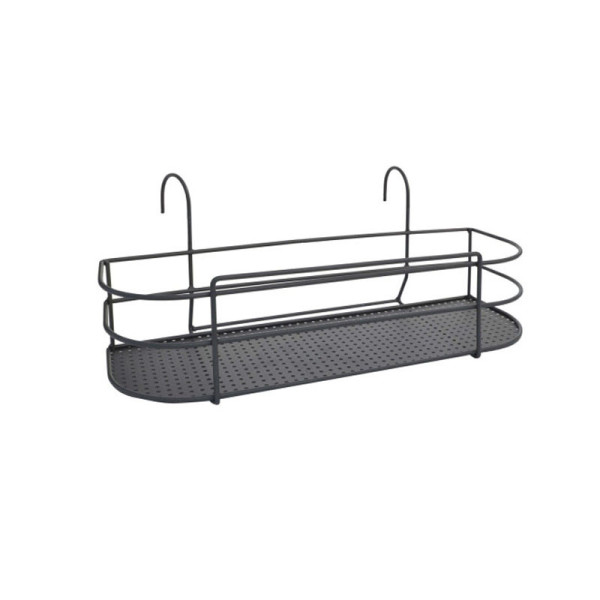Balconnière Louis Moulin support pour plante sur balcon métal anthracite