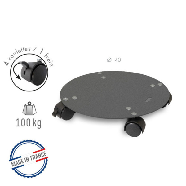 Roule plante Louis Moulin rond en acier 40cm