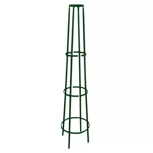 Tuteur Louis Moulin colonne col conique en métal vert sapin