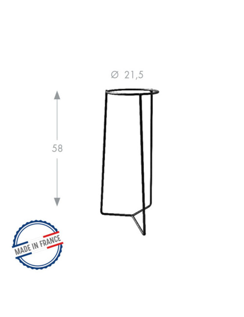 Tripode extérieur porte plante Louis Moulin anthracite acier - 3 tailles
