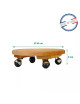 Roule plante rond en bois Louis Moulin 30 cm - 2 coloris