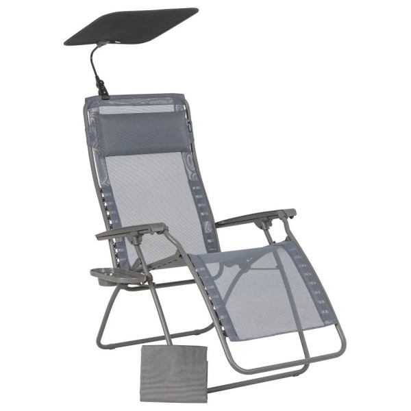 Ensemble fauteuil relax LAFUMA MOBILIER et accessoires Zen Edition Textplast silex