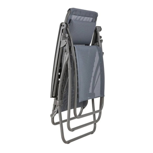 Ensemble fauteuil relax LAFUMA MOBILIER et accessoires Zen Edition Textplast silex