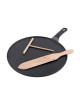 Crêpière ronde en fonte CHASSEUR 30cm manche en fonte