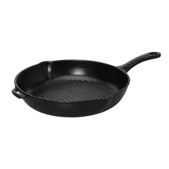 Poêle grill ronde en fonte CHASSEUR 25cm - 2 coloris