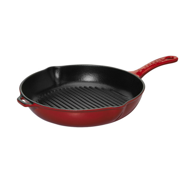 Poêle grill ronde en fonte CHASSEUR 25cm - 2 coloris