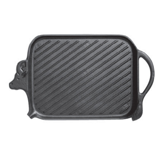 Grill Beef viande en fonte CHASSEUR 27x20cm noir mat