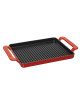 Grill rectangulaire en fonte CHASSEUR 35x22cm - 2 coloris