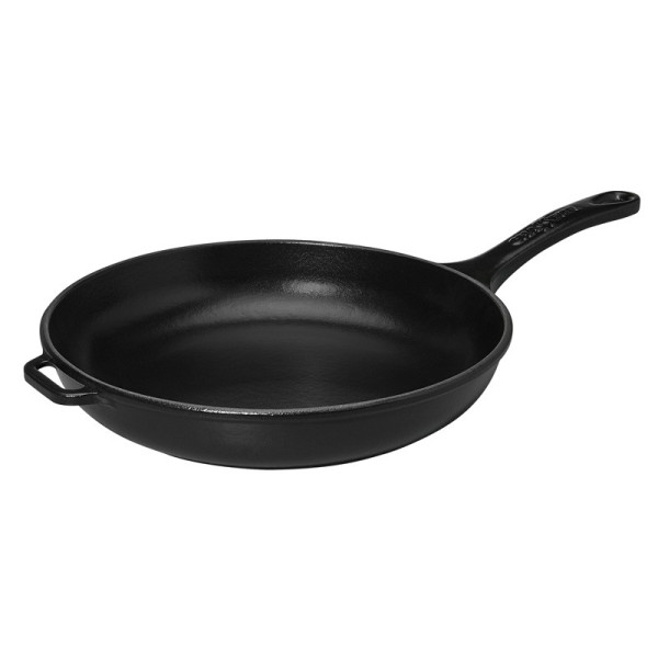 Poêle ronde en fonte CHASSEUR manche en fonte - 2 tailles 2 coloris