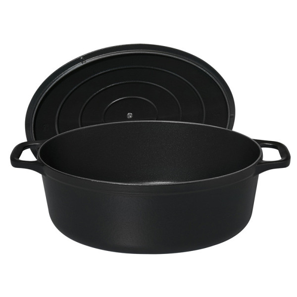 Cocotte ovale en fonte CHASSEUR 35cm - 2 coloris