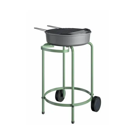 Barbecue-plancha en fonte INVICTA sur chariot O'Gust