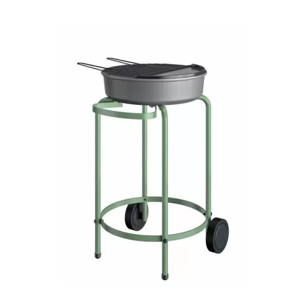 Barbecue-plancha en fonte INVICTA sur chariot O'Gust