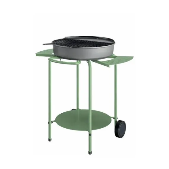 Barbecue-plancha en fonte INVICTA sur chariot O'Gusto