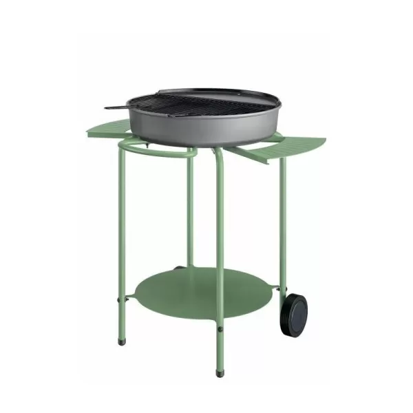 Barbecue-plancha en fonte INVICTA sur chariot O'Gusto