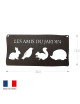 Pancarte décorative LES AMIS DU JARDIN Louis Moulin en métal - 2 coloris