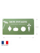 Pancarte décorative MON POTAGER Louis Moulin en métal - 2 coloris