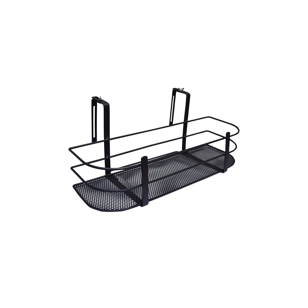 Louis Moulin Support Jardinière Fil Classique 35x14 Cm Anthracite - Fixation Balcon/Rambarde, Charge 15 Kg, Made In France (Acier Époxy Anti-UV)