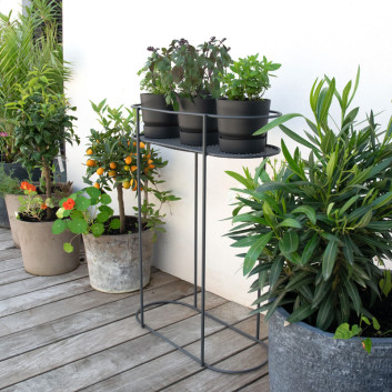 Support Louis Moulin pour plantes et aromates sur pied anthracite
