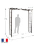 Pergola Louis Moulin Arche en acier noir charbon