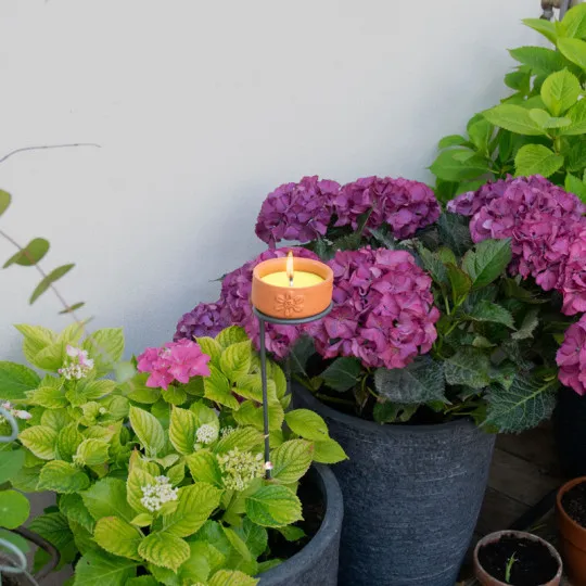 Pic bougie à tige Louis Moulin en acier coloris anthracite - 2 tailles