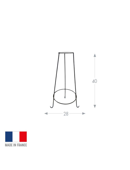 Porte bougie Louis Moulin en acier coloris anthracite - 3 tailles