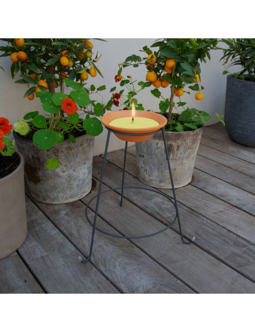 Porte bougie Louis Moulin en acier coloris anthracite - 3 tailles