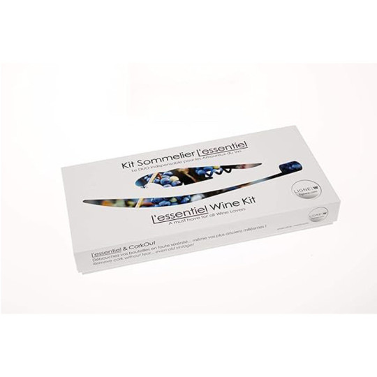 Sommelier LIGNE W Collection Kit L'essentiel : corkout et sommelier en coffret