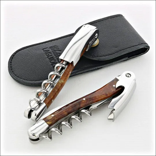 Couteau sommelier CHATEAU LAGUIOLE Collection Classic Loupe d'amboine