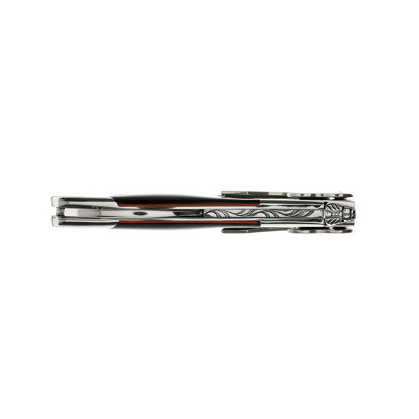 Couteau sommelier CHATEAU LAGUIOLE Collection Edge Corne noire et entretoise rouge