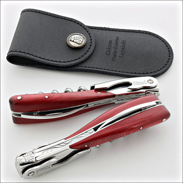 Couteau sommelier CHATEAU LAGUIOLE Collection Melchior Stamina rouge