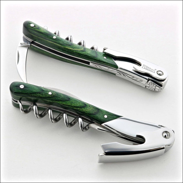 Couteau sommelier CHATEAU LAGUIOLE Collection Melchior Stamina vert