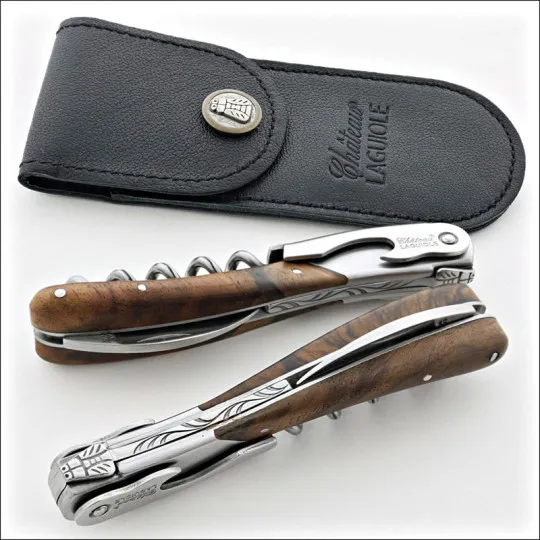 Couteau sommelier CHATEAU LAGUIOLE Collection Melchior Bois de Noyer