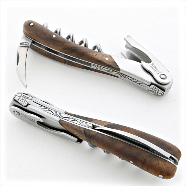 Couteau sommelier CHATEAU LAGUIOLE Collection Melchior Bois de Noyer