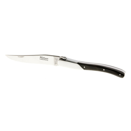 Couteau pliant CHATEAU LAGUIOLE Collection Signature Corne noire