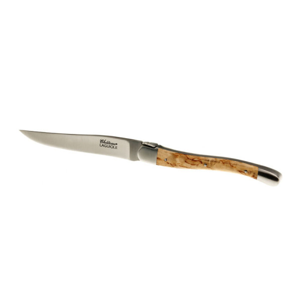 Coffret de 6 couteaux de table CHATEAU LAGUIOLE Collection Signature Bois de Bouleau de Norvège