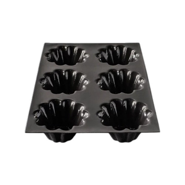 Moule à gâteau 6 briochettes FLEXIPAN en silicone 29.5x19.5cm