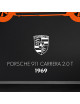 Cadre mural ERIC HARDY 50x50cm PORSCHE 911 T acier et bois