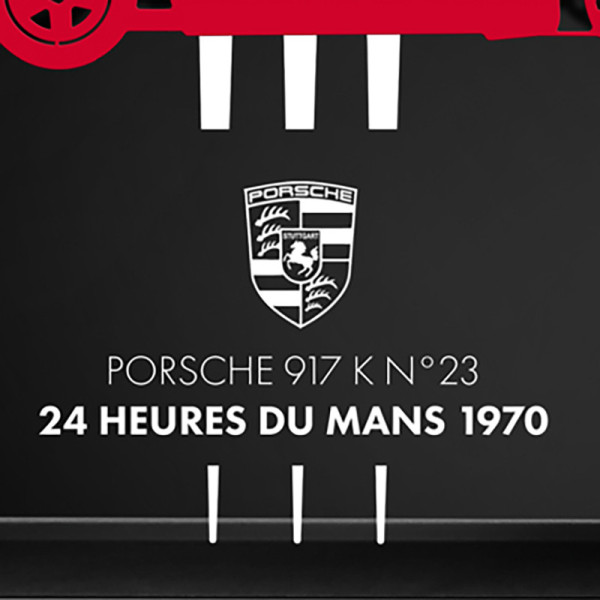 Cadre mural ERIC HARDY 50x50cm PORSCHE 917 N°23 acier et bois