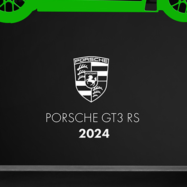 Cadre mural ERIC HARDY 50x50cm PORSCHE GT3 RS acier et bois